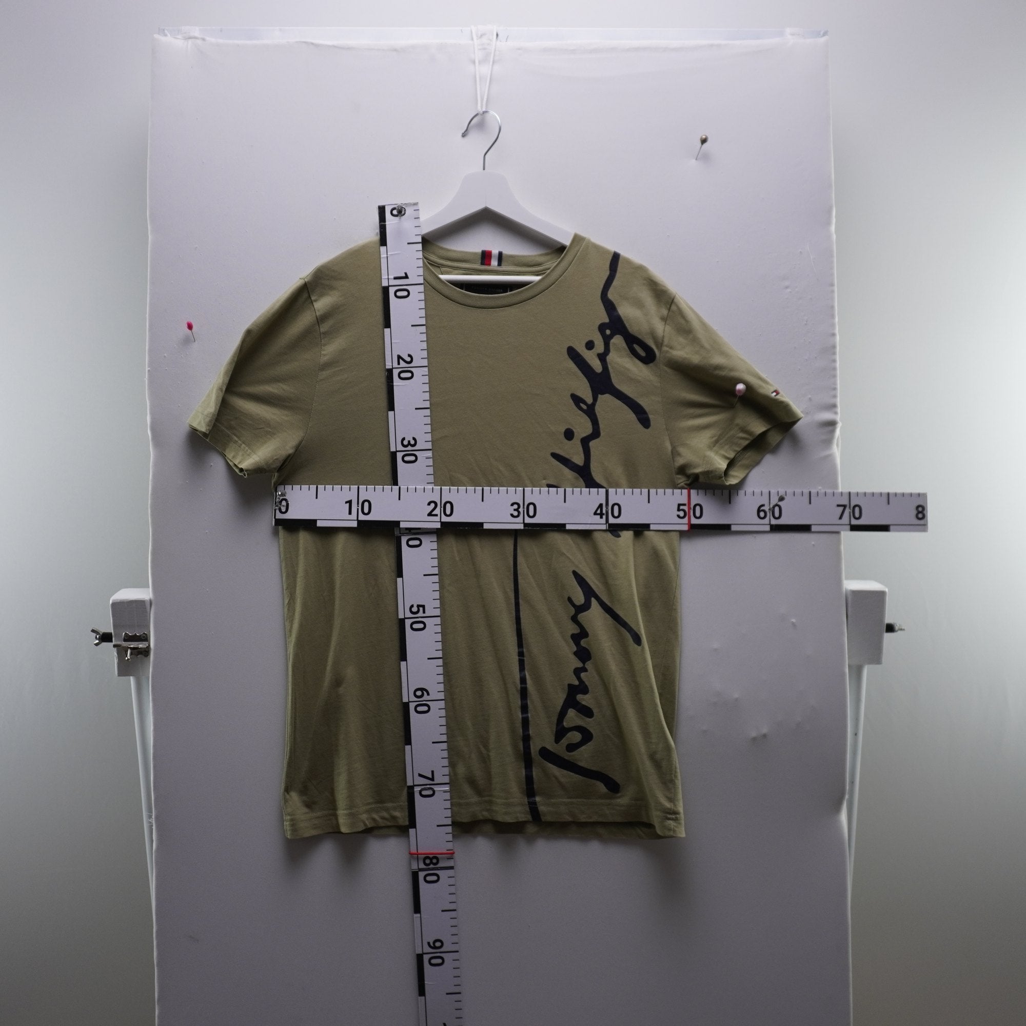 Camiseta de Manga Corta Tommy Hilfiger para Hombre Usada - Verde, L