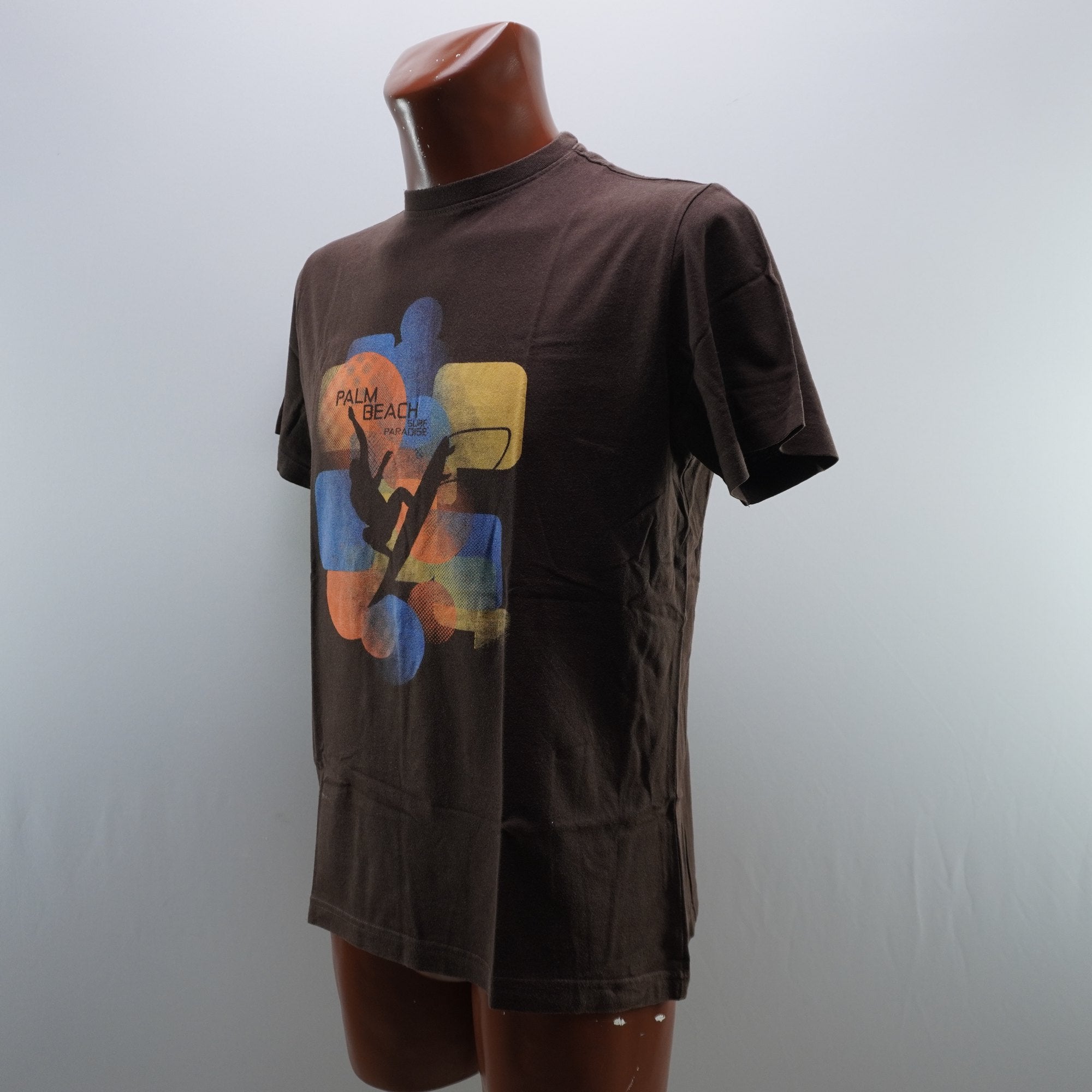 Camiseta de Manga Corta Palm Beach para Hombre Usada - Marrón, M