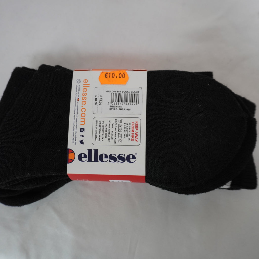 Calcetines Ellesse para Hombre Usados - Negros, Algodón
