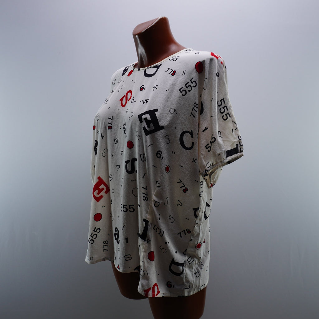 Camiseta de Manga Corta Escada para Mujer Usada - Blanco, L