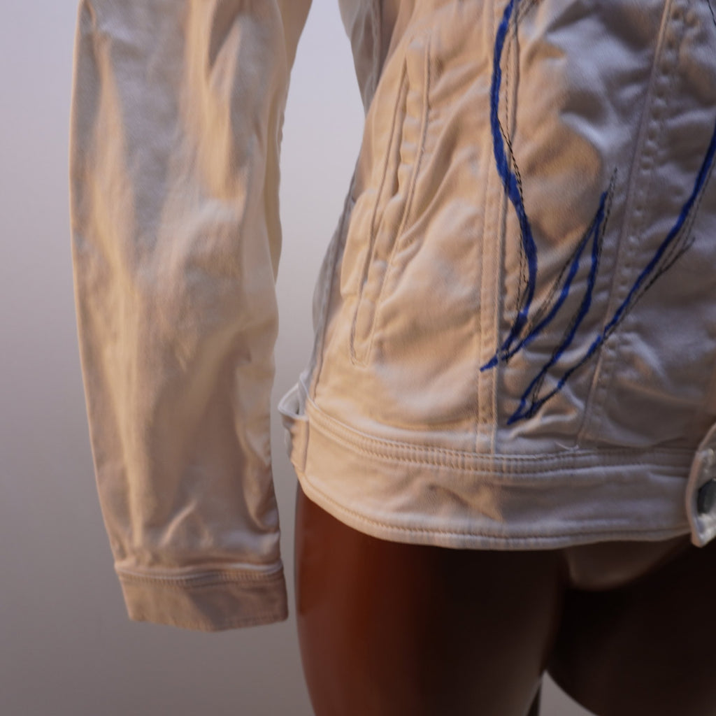 Cazadora Vaquera Italian Style para Mujer Usada - Blanca, L