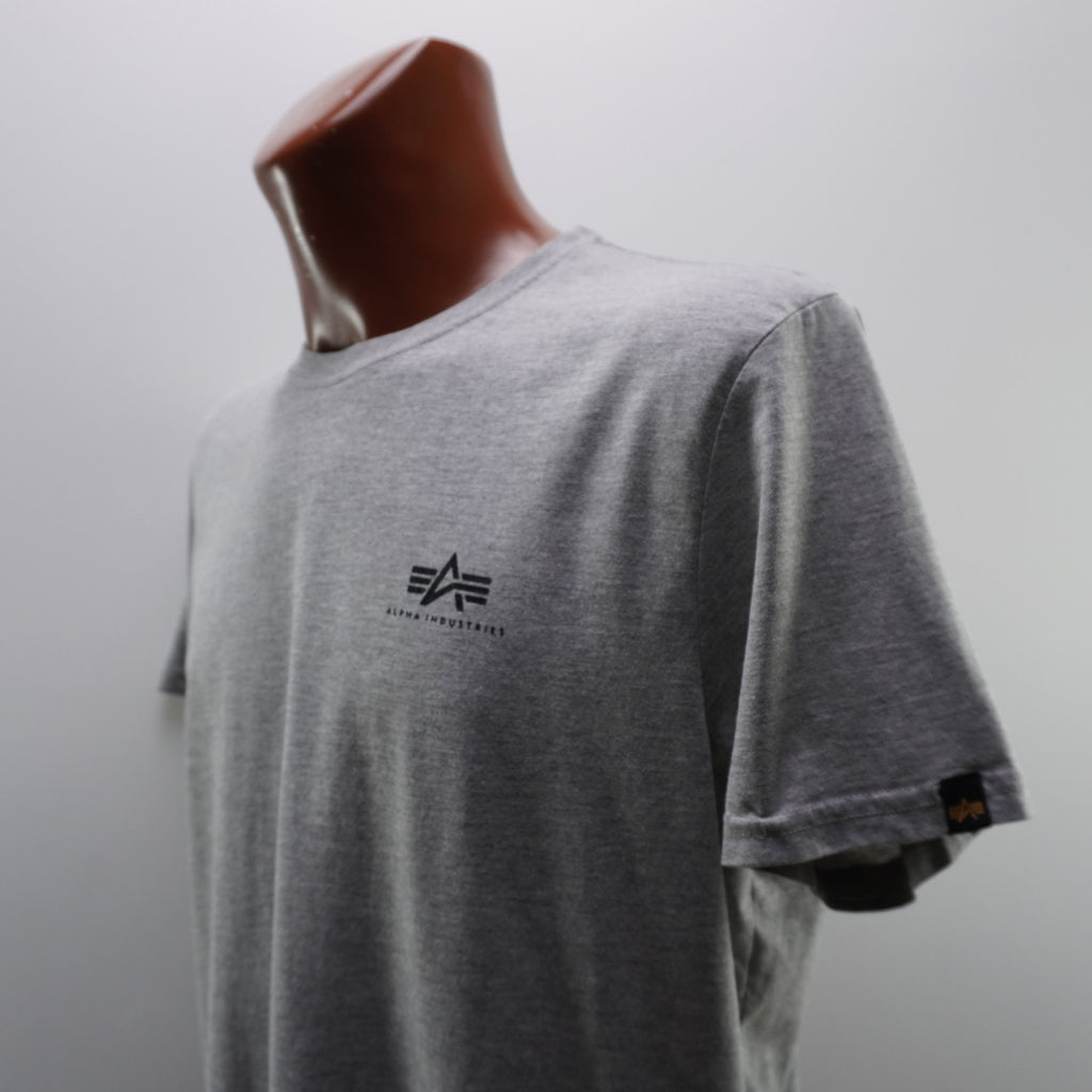 Camiseta de Manga Corta Alpha Industries para Hombre - Gris, XL, Usada en Muy Buen Estado