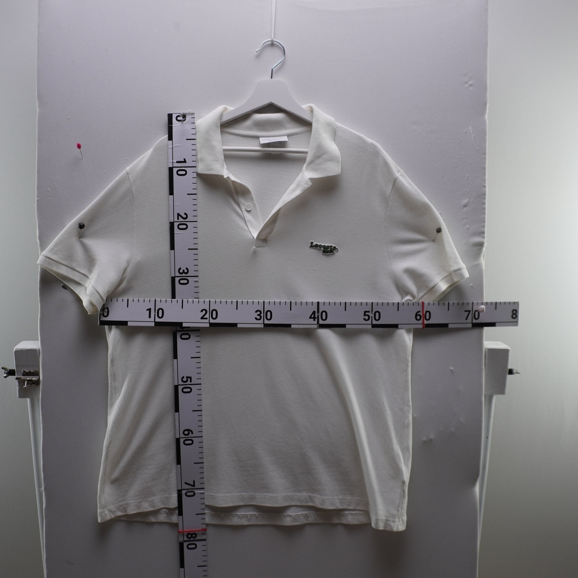 Camiseta Lacoste para Hombre Usada - Blanca, XXL