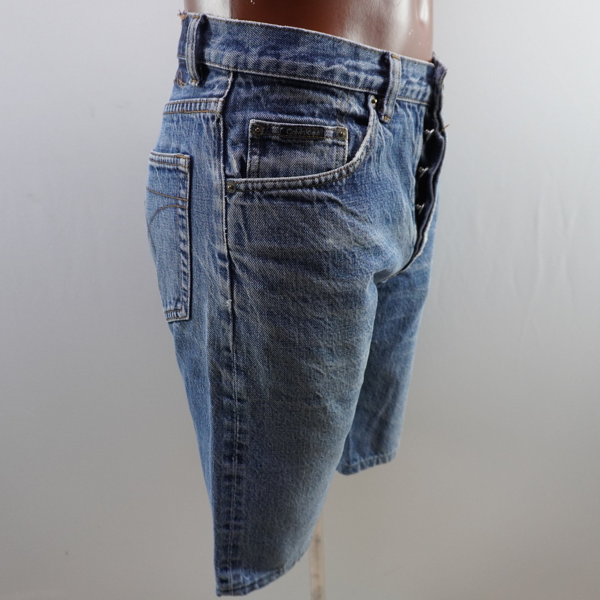 Pantalones Cortos Vaqueros Calvin Klein para Hombre Usados - Azul, S