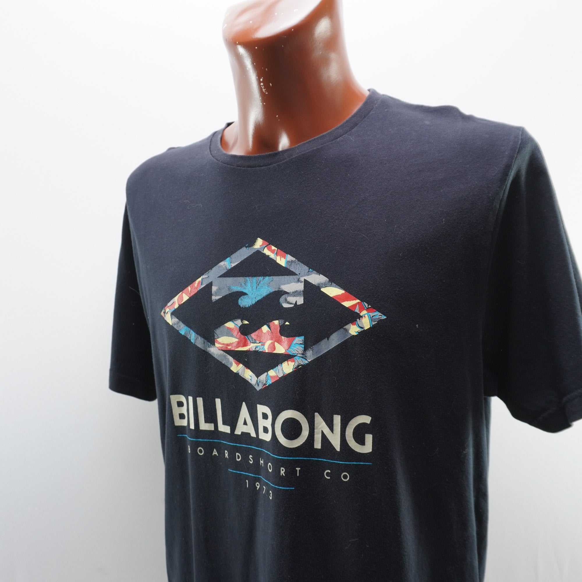 Camiseta de Manga Corta Billabong para Hombre Usada - Negra, XL