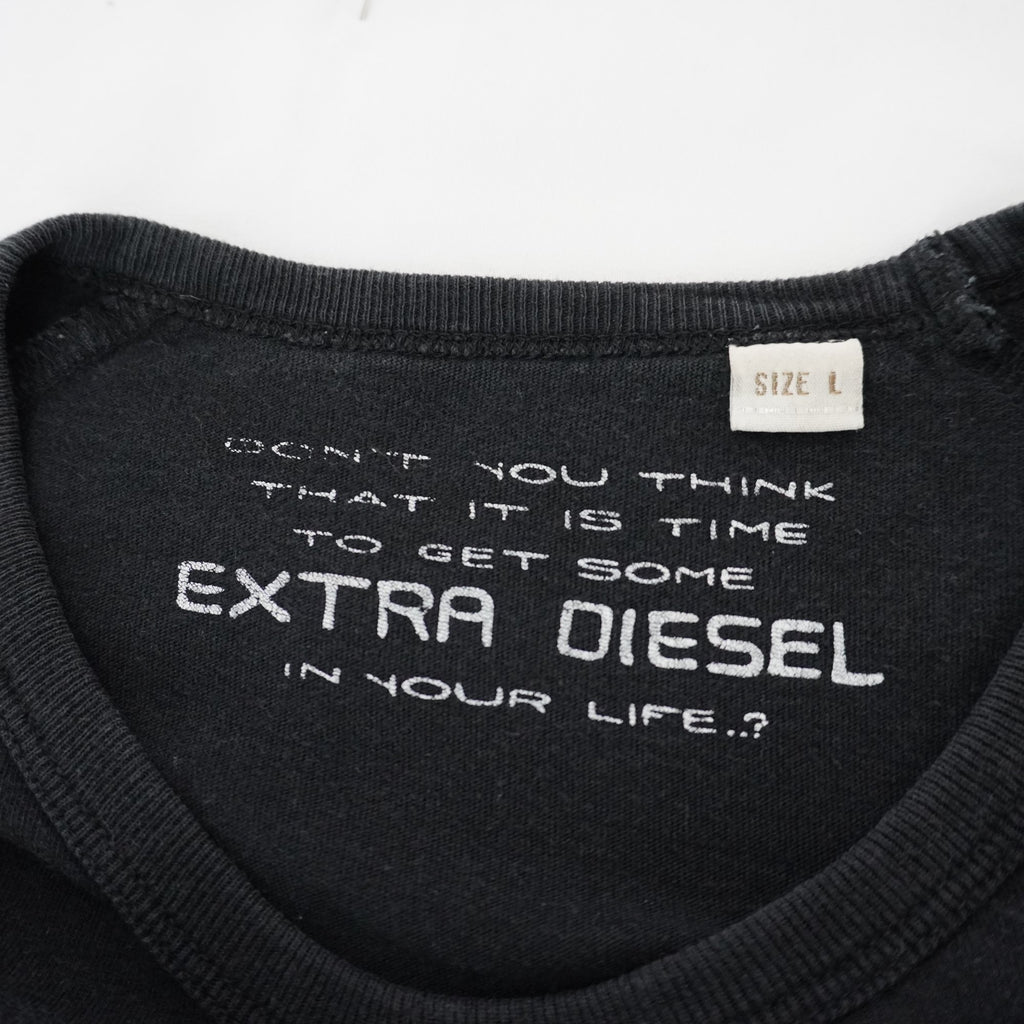 Camiseta de Manga Corta Diesel para Hombre Usada - Negra, L