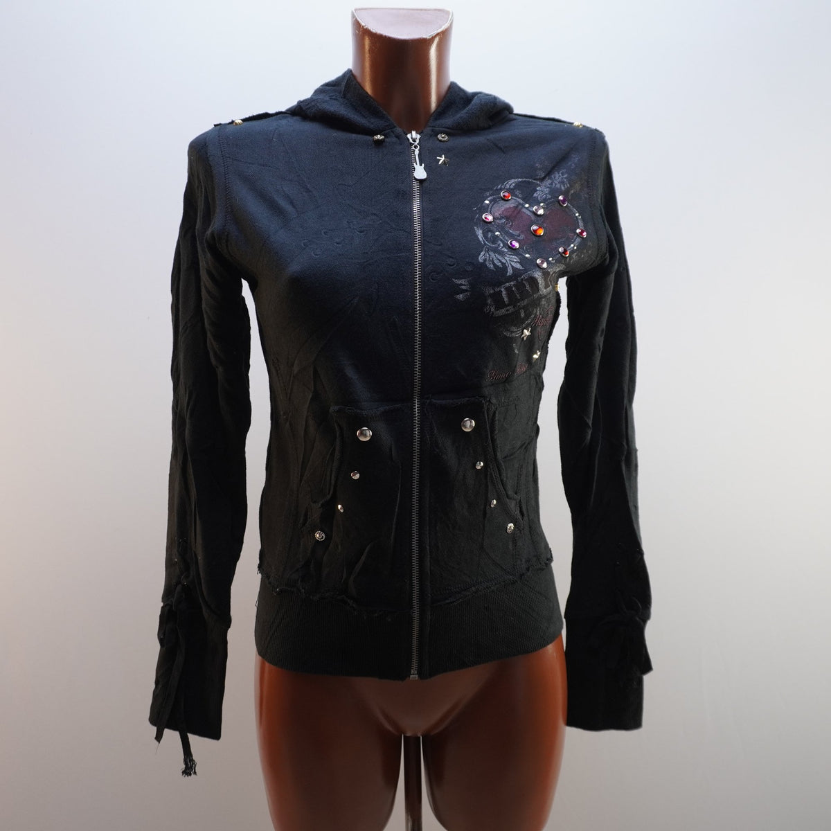Sudadera con Capucha Hard Rock para Mujer Usada - Negra, XS