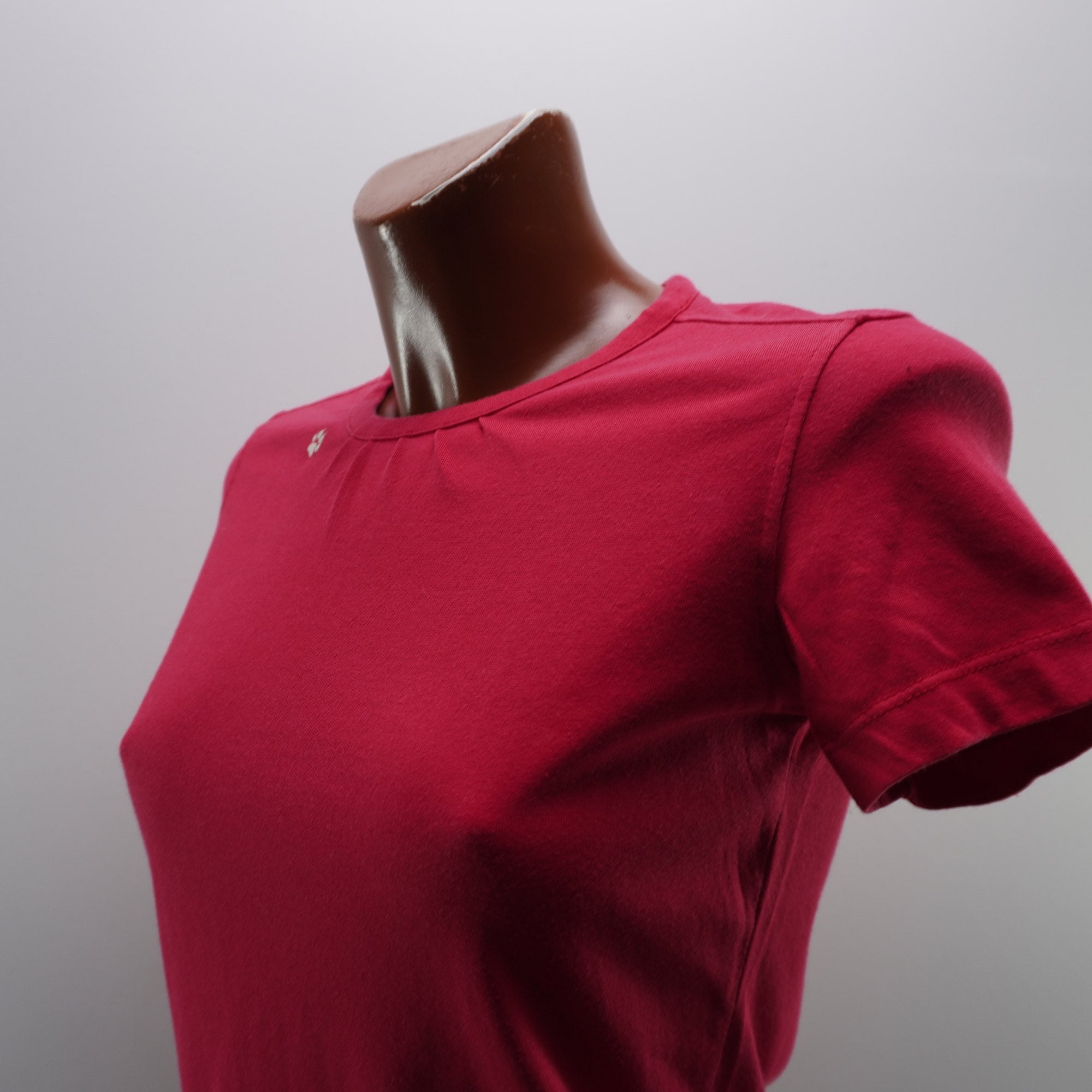 Camiseta de Manga Corta Jack Wolfskin para Mujer - Roja, S, Usada en Muy Buen Estado