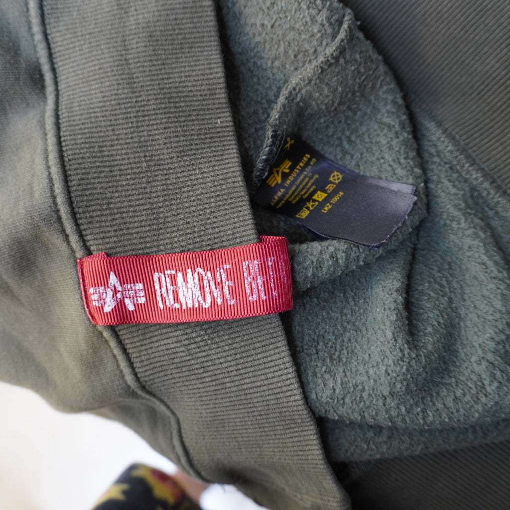 Sudadera con Capucha Alpha Industries para Hombre Usada - Verde, XL