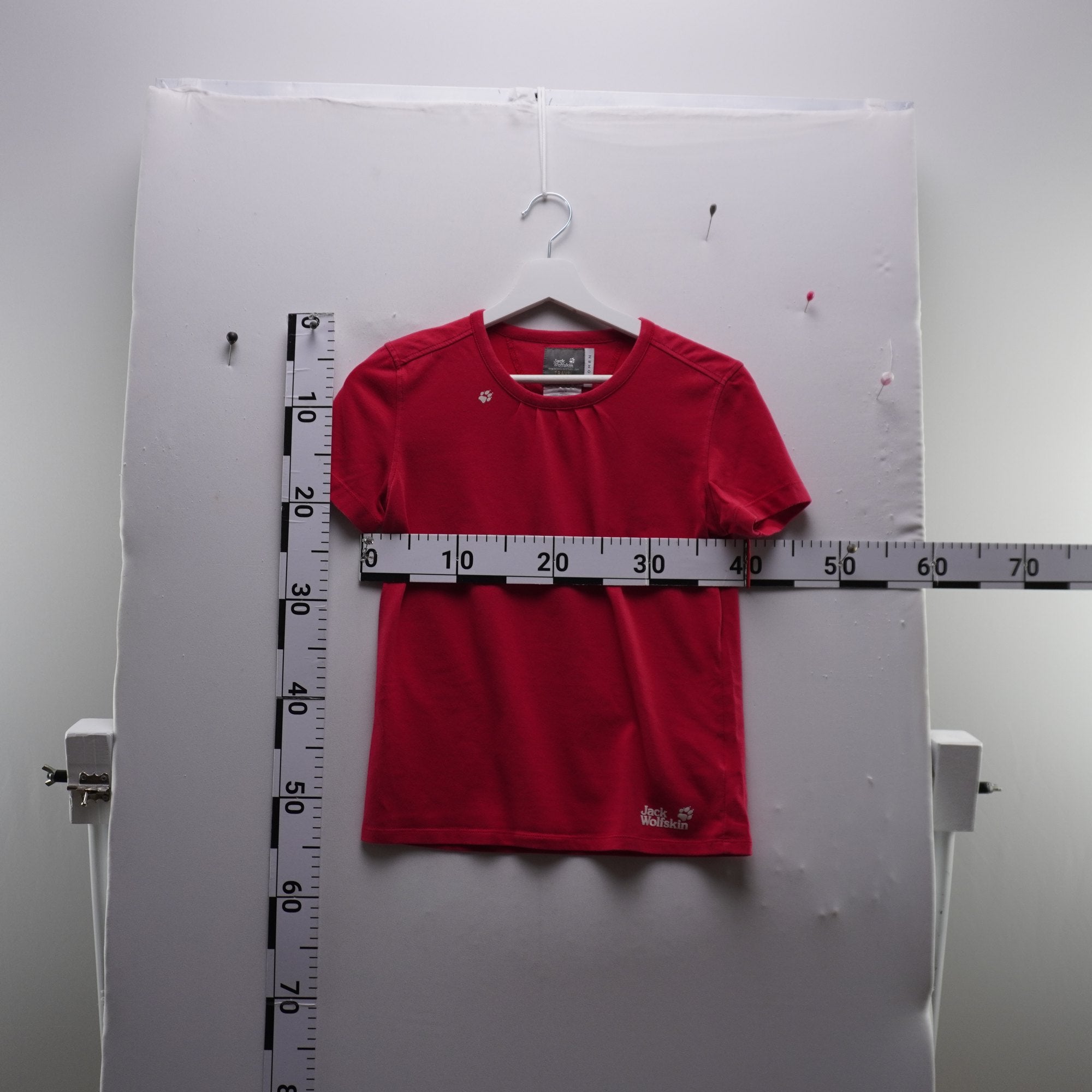 Camiseta de Manga Corta Jack Wolfskin para Mujer - Roja, S, Usada en Muy Buen Estado