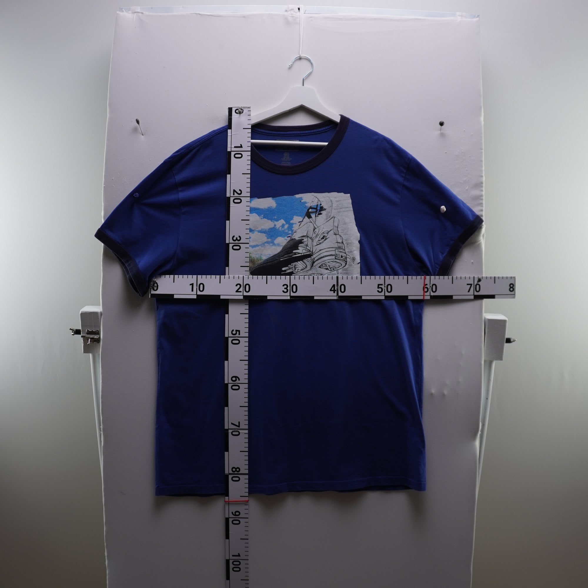 Camiseta de Manga Corta Converse para Hombre Usada - Azul, XL