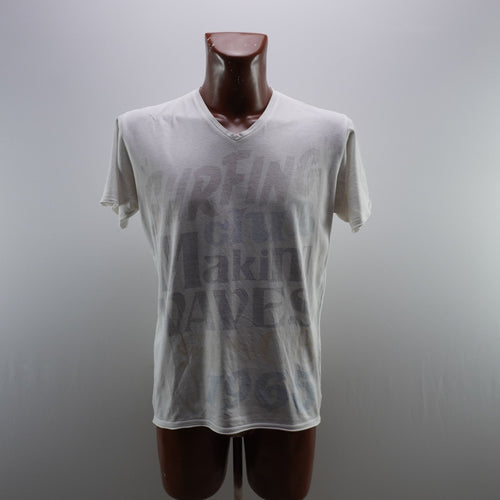 Camiseta Springfield para Hombre Usada - Blanca, Pequeño (S)