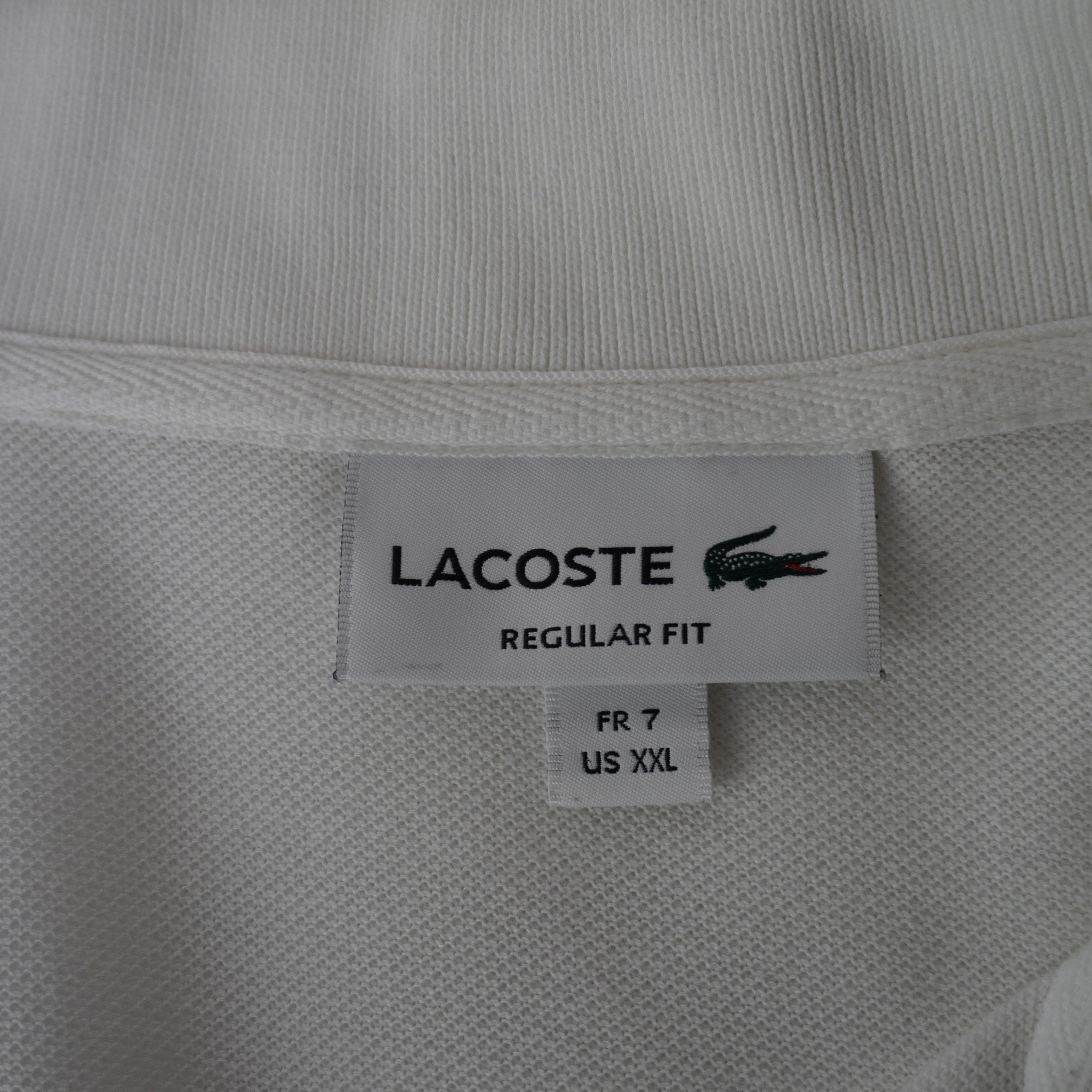 Camiseta Lacoste para Hombre Usada - Blanca, XXL