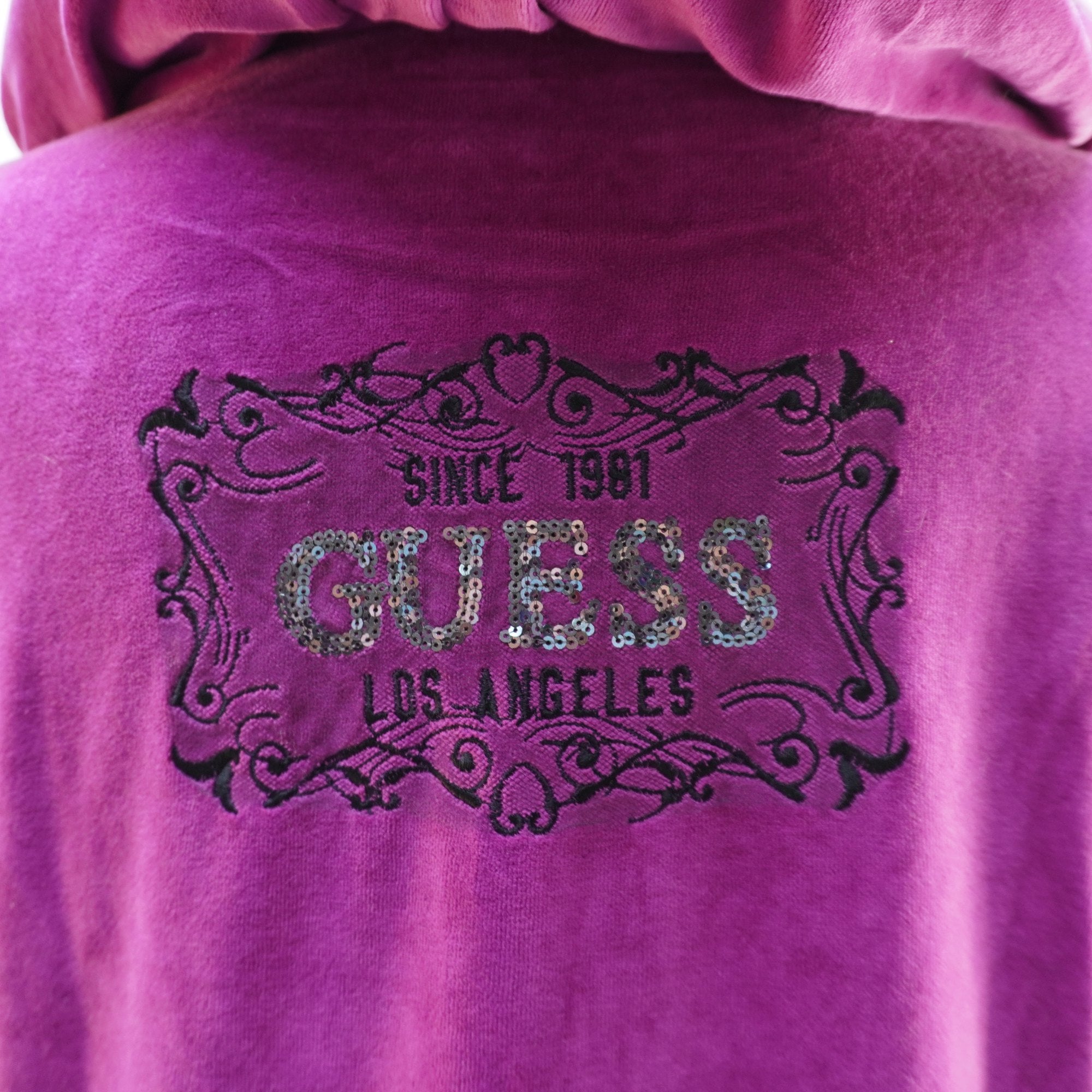 Sudadera con Capucha Guess para Mujer Usada - Púrpura, XL