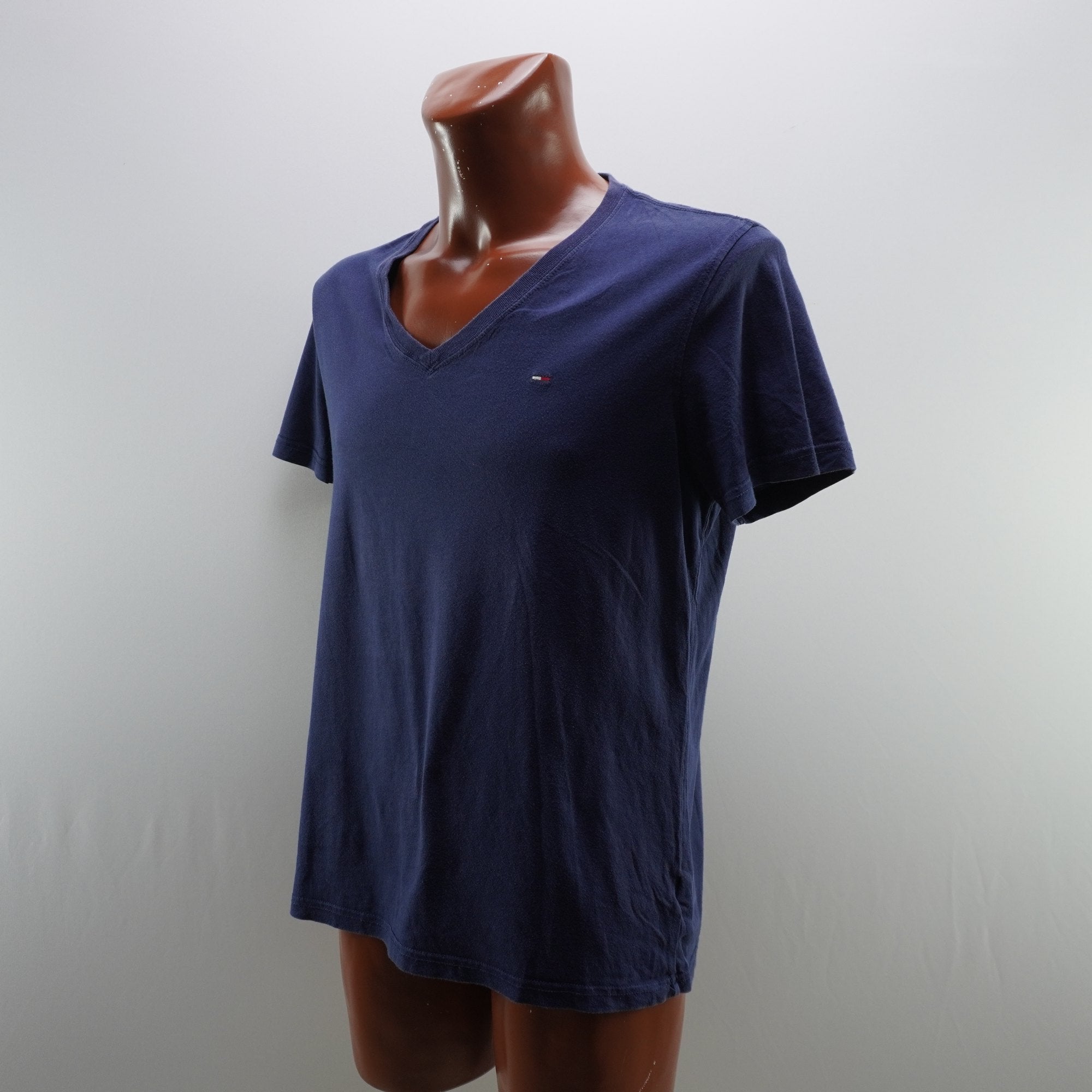 Camiseta de Manga Corta Tommy Hilfiger para Hombre Usada - Azul Marino, L