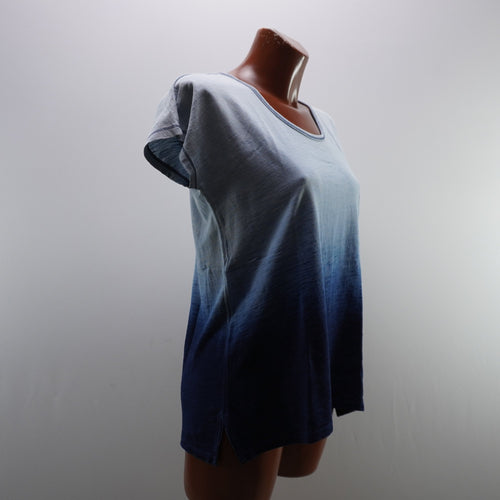 Camiseta de Manga Corta Azul para Mujer Usada - Grande (L)