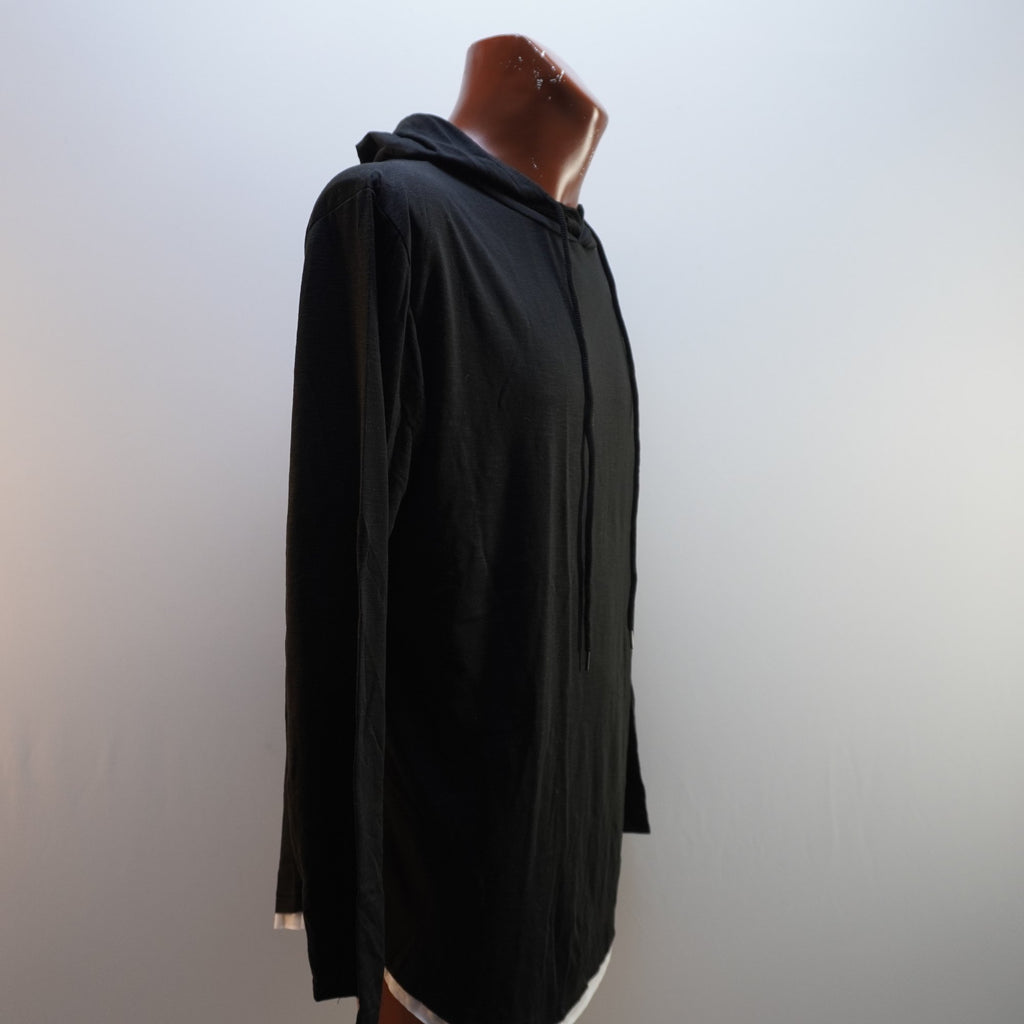 Sudadera con Capucha Siimhwrss para Hombre Usada - Negra, XXL