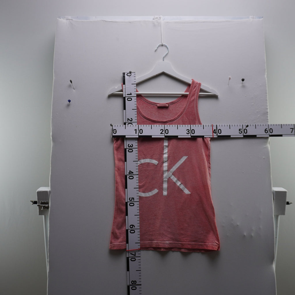 Camiseta de Manga Corta Calvin Klein para Mujer Usada - Rosa, XS
