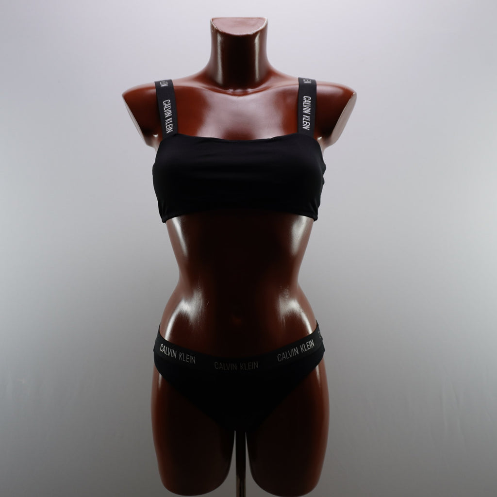 Parte Superior de Traje de Baño Calvin Klein para Mujer - Negro, S (Usado en Muy Buen Estado)