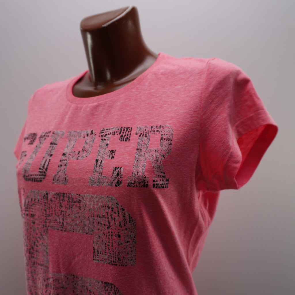Camiseta de Manga Corta Superdry para Mujer - Rosa, L (Usada en Muy Buen Estado)