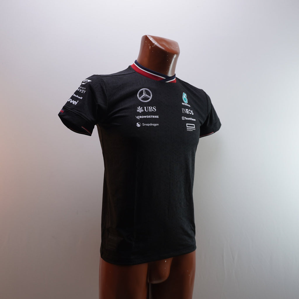 Camiseta de Manga Corta Mercedes para Hombre Usada - Negro, XS