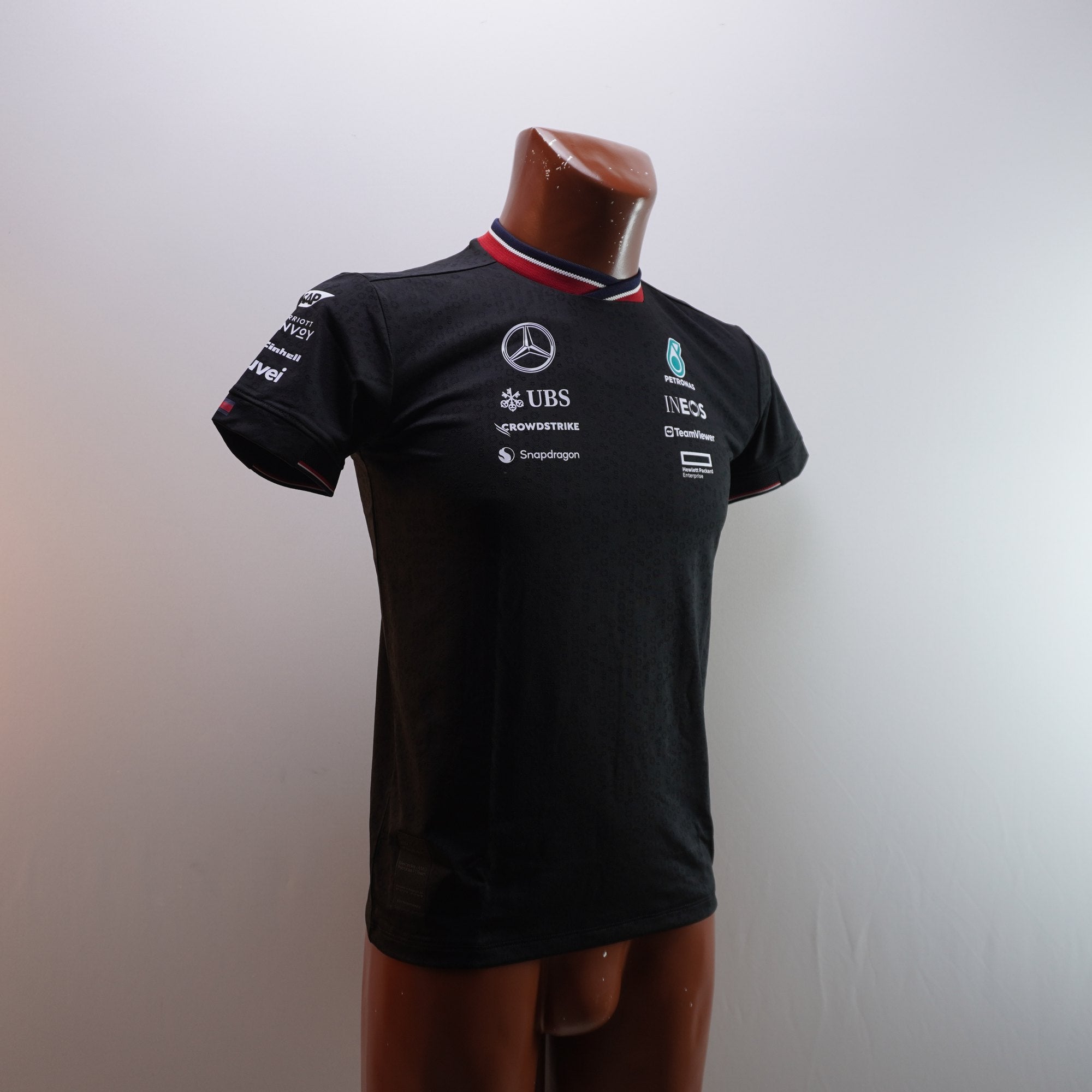 Camiseta de Manga Corta Mercedes para Hombre Usada - Negro, XS