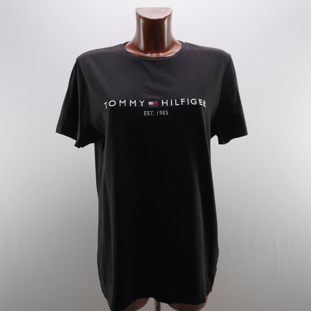 Camiseta de Manga Corta Tommy Hilfiger para Mujer Usada - Negro, L