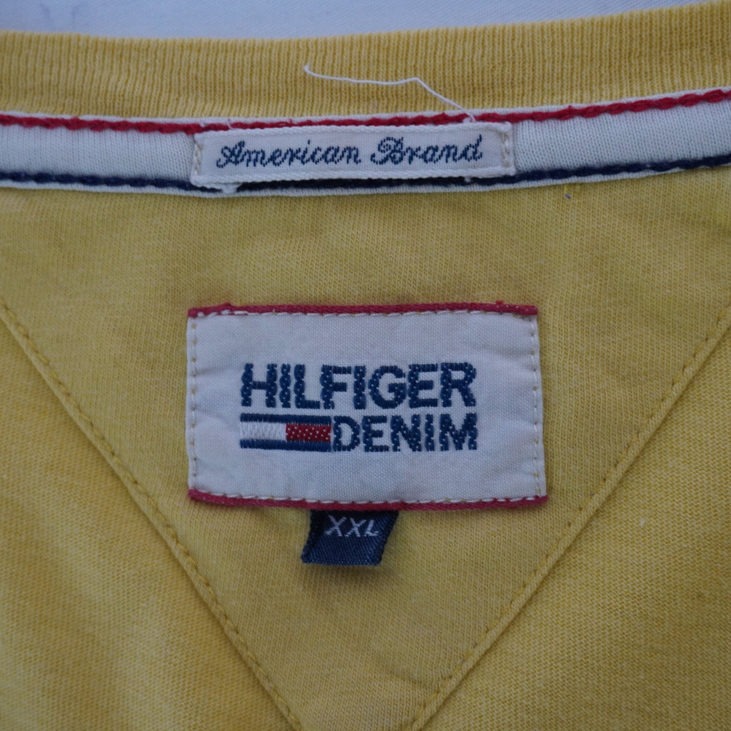 Camiseta de Manga Corta Tommy Hilfiger para Hombre Usada - Amarillo, XXL