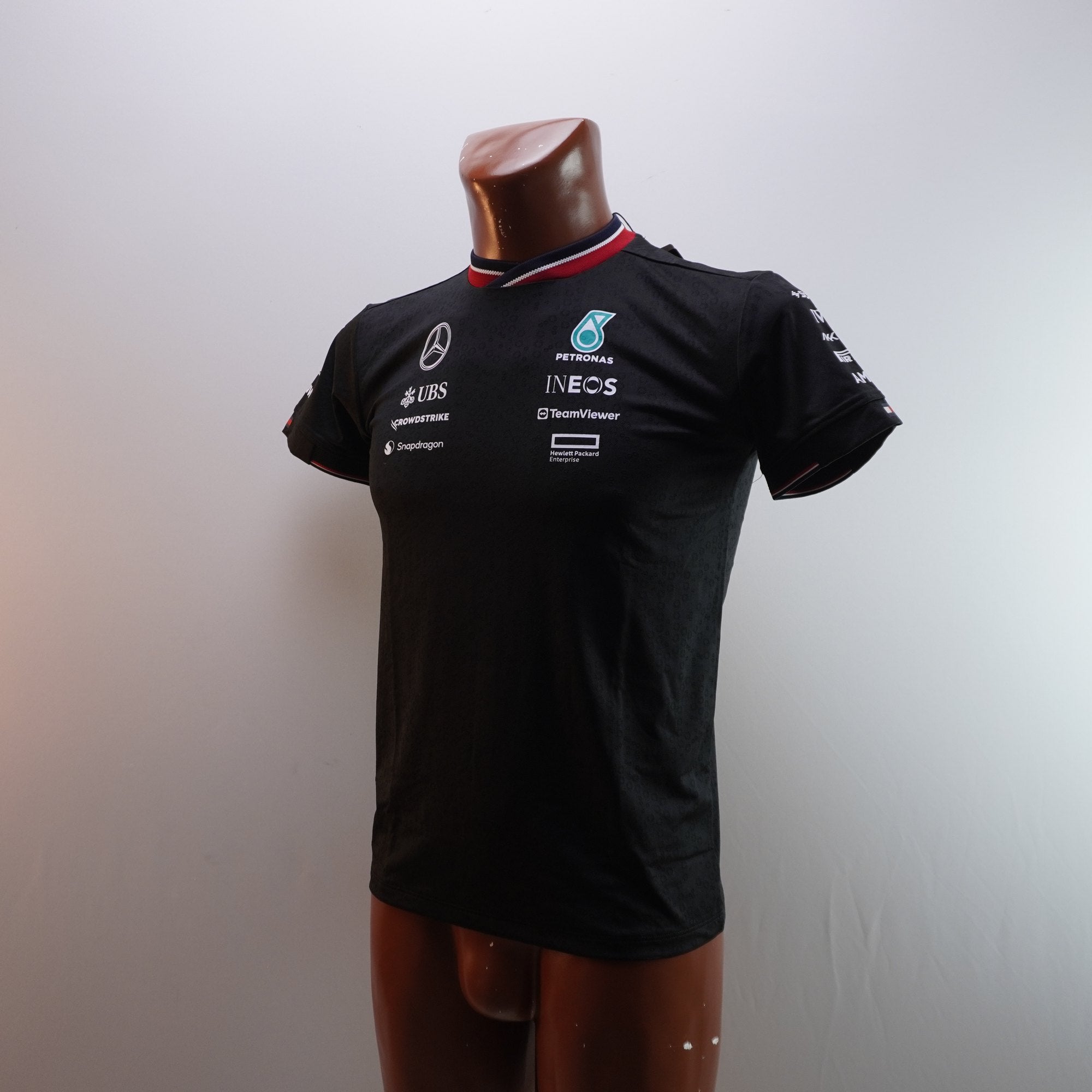Camiseta de Manga Corta Mercedes para Hombre Usada - Negro, XS