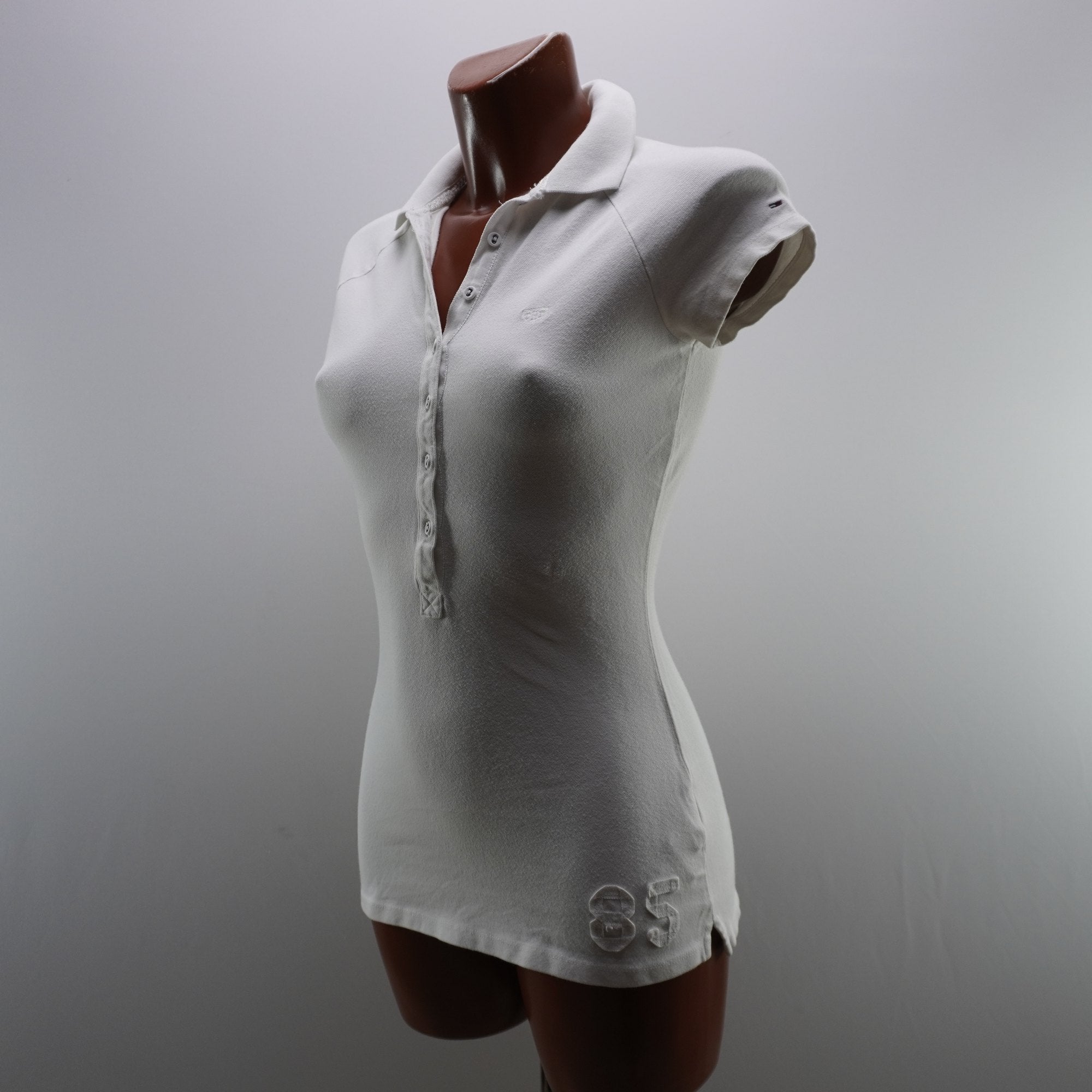 Camiseta de Manga Corta Tommy Hilfiger para Mujer Usada - Blanco, S
