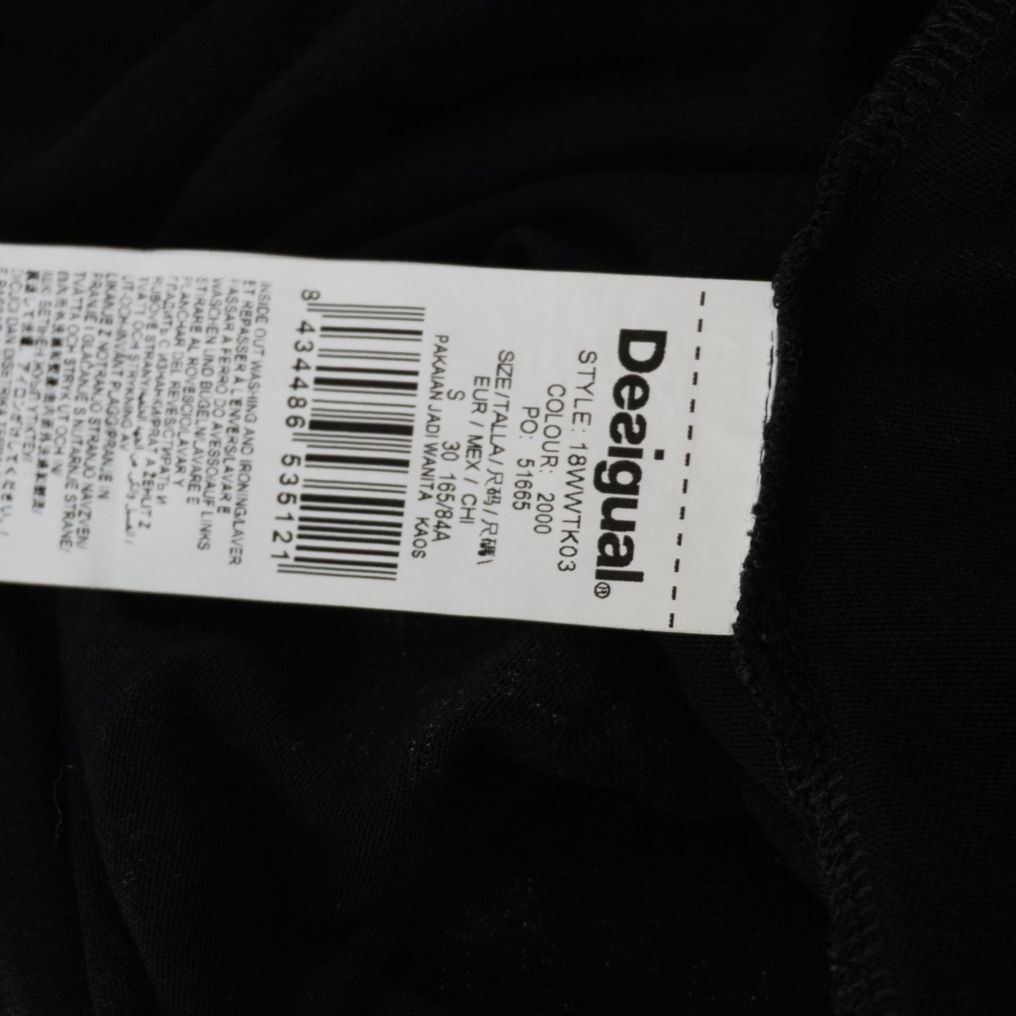 Camiseta Desigual para Mujer Usada - Negra, S