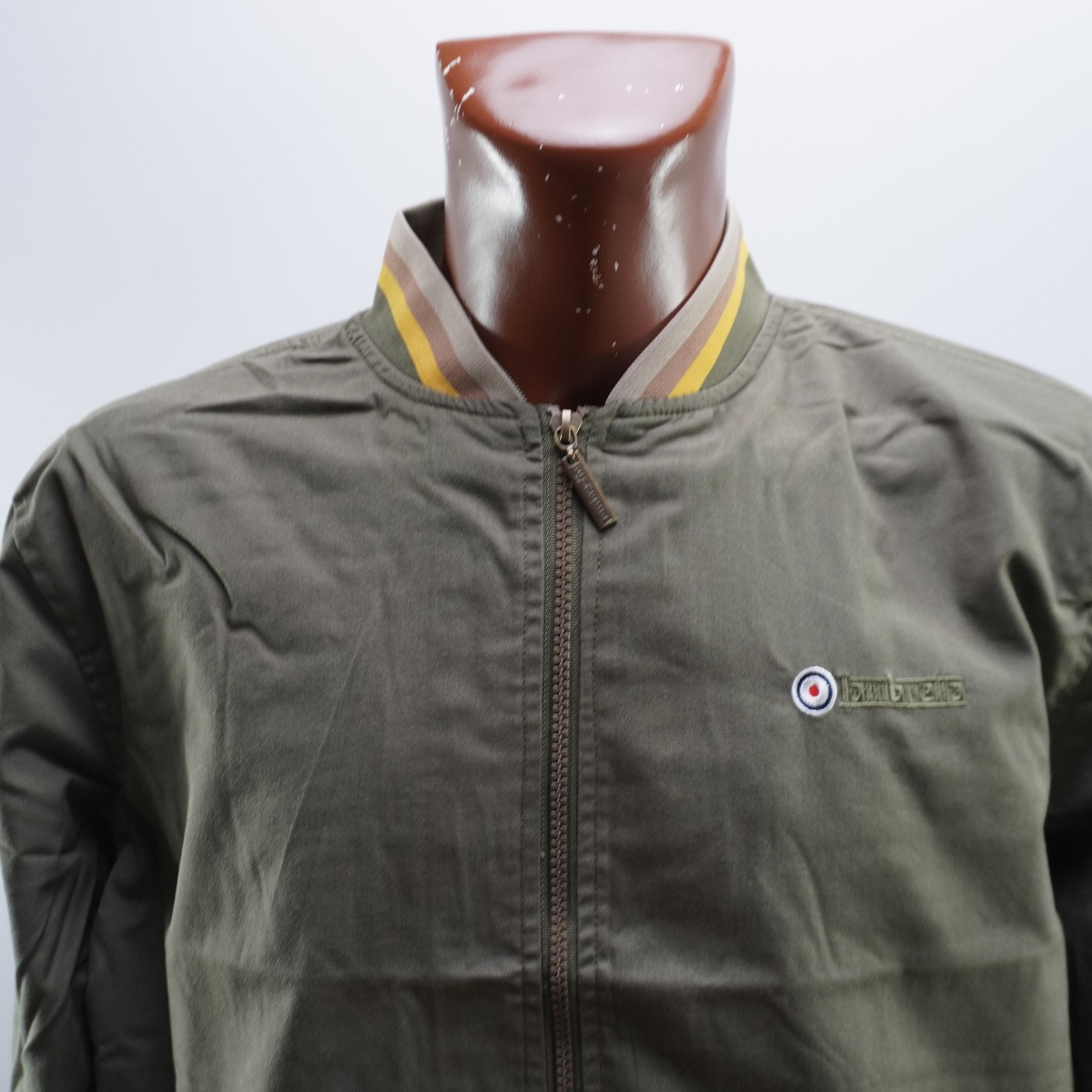 Chaqueta Bomber Lambretta para Hombre Usada - Beige, XL