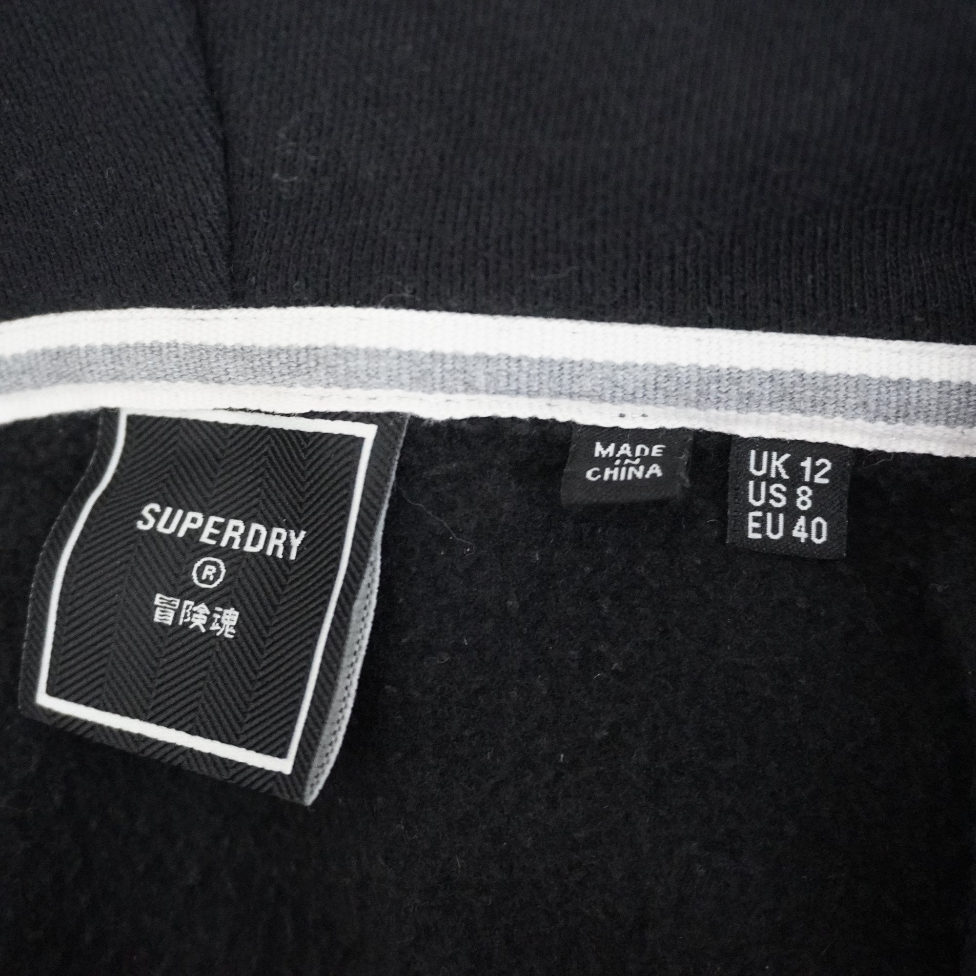 Sudadera con Capucha Superdry para Mujer Usada - Negra, L