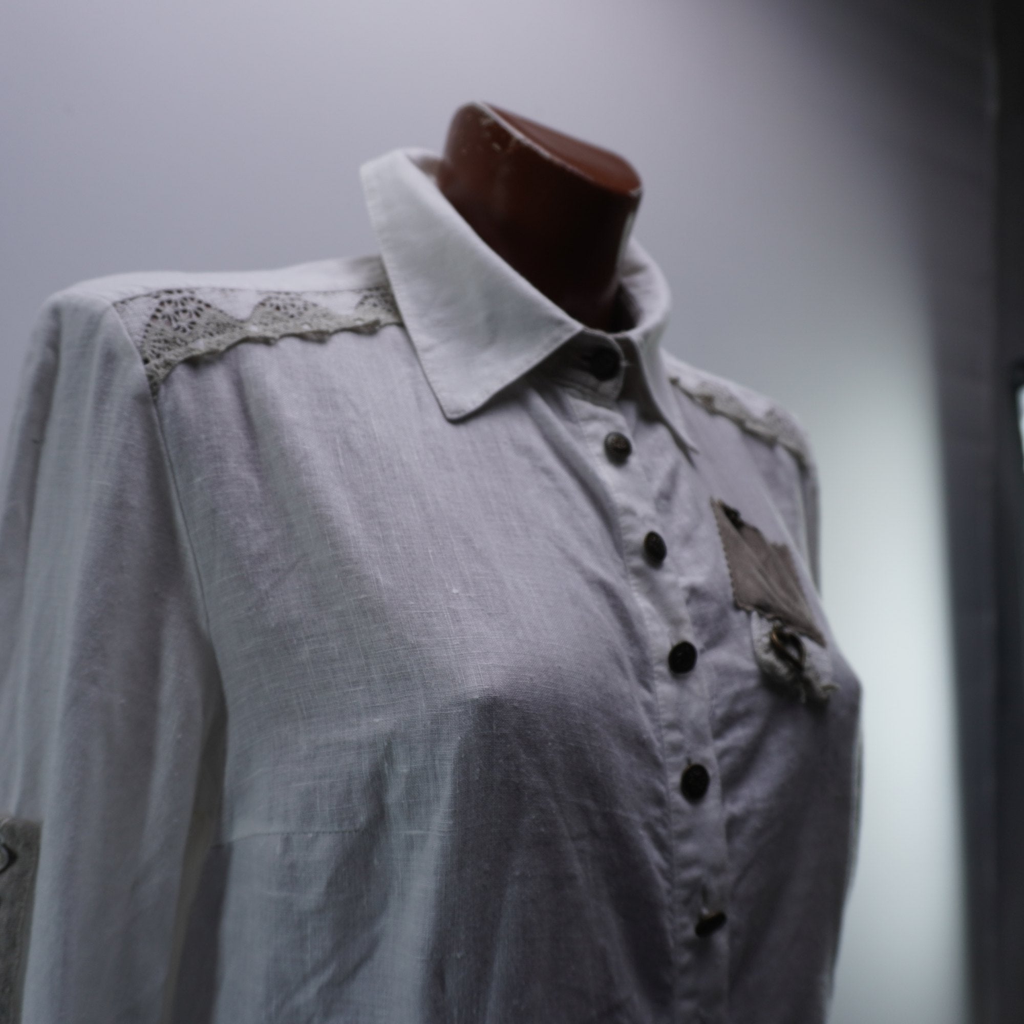 Camisa de Vestir Country Line para Mujer Usada - Blanca, L