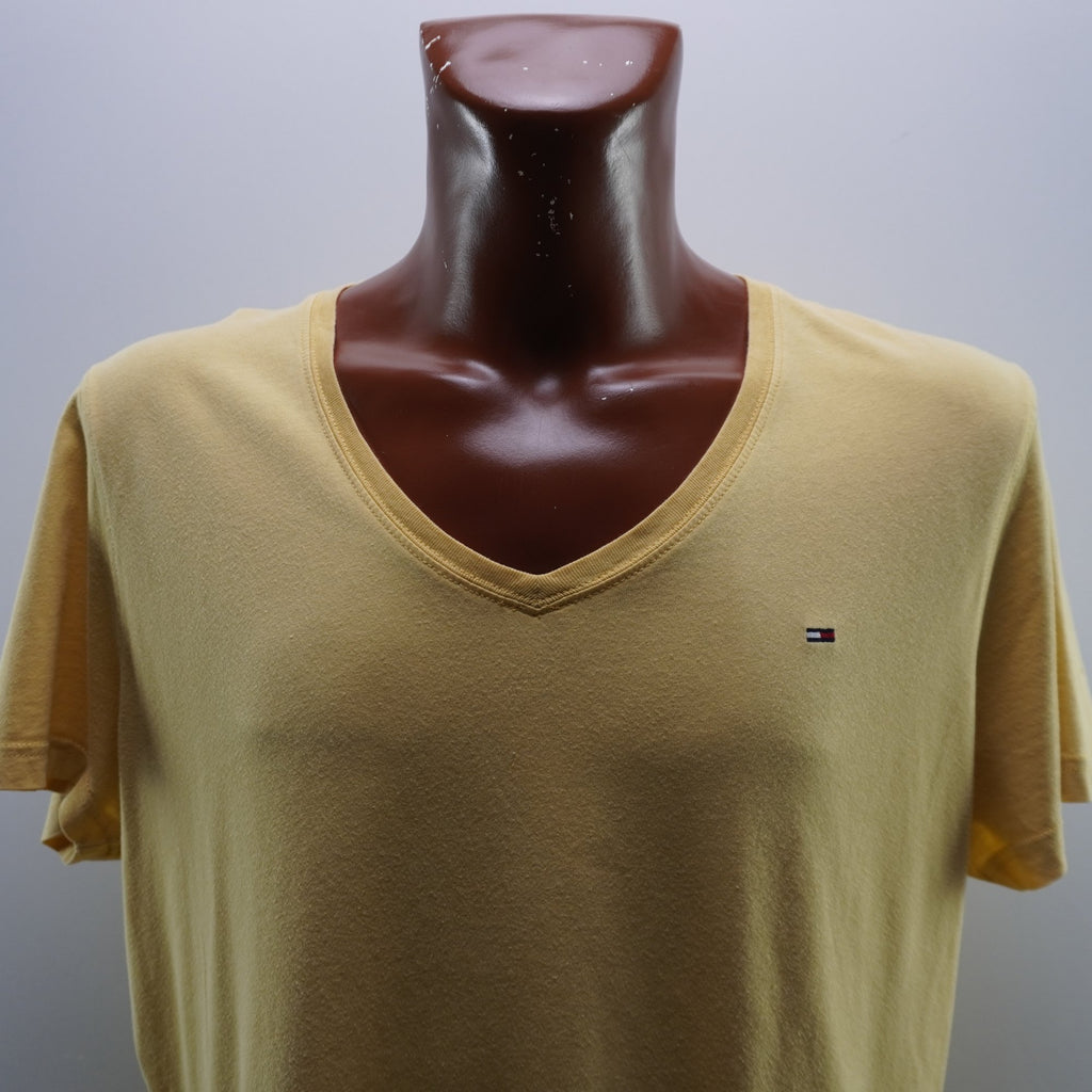 Camiseta de Manga Corta Tommy Hilfiger para Hombre Usada - Amarillo, XXL