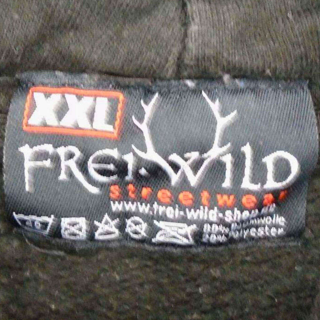 Frei.Wild Men's Hoodie in Black, Size XXL: Used in Very Good Condition