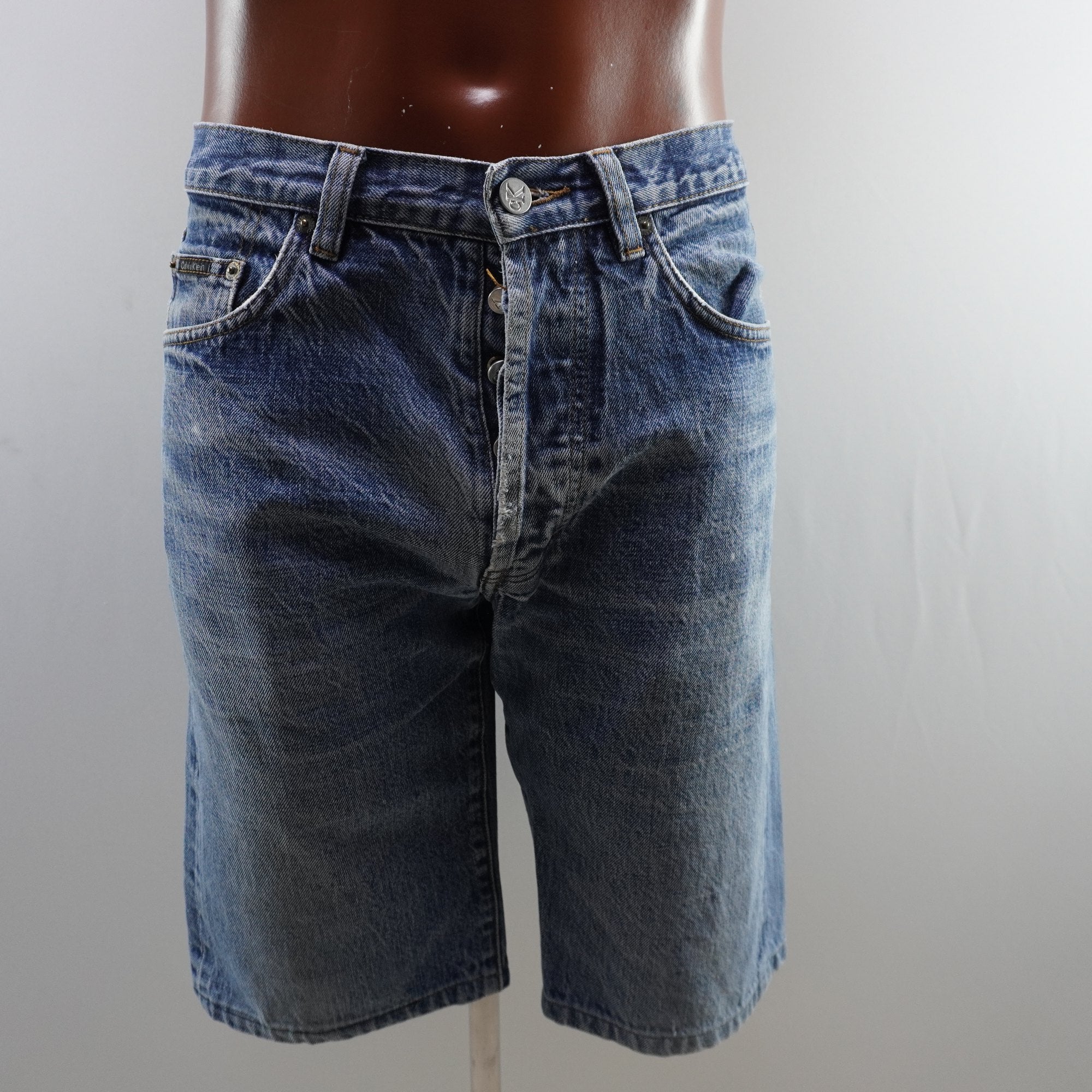 Pantalones Cortos Vaqueros Calvin Klein para Hombre Usados - Azul, S