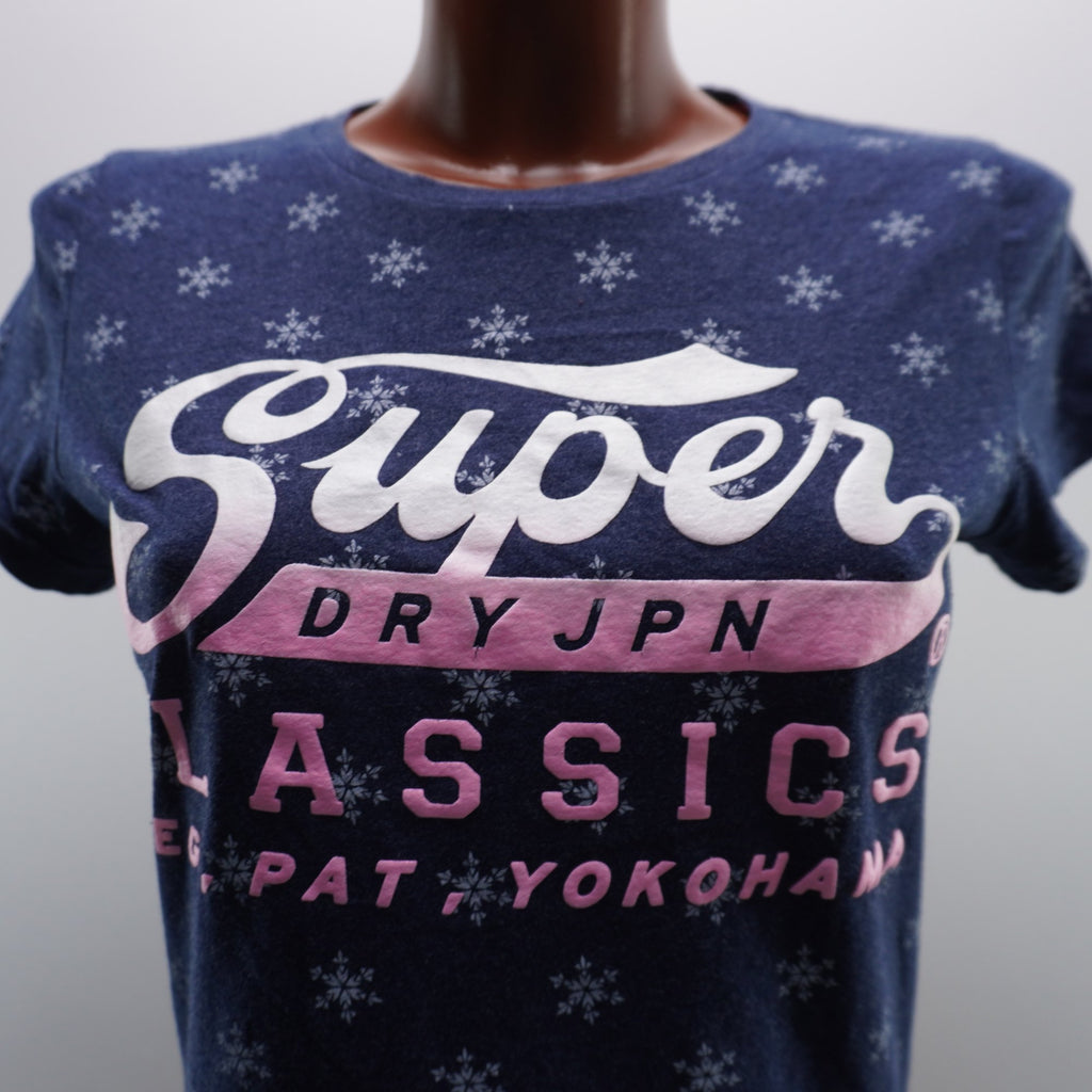 Camiseta Superdry para Mujer Usada - Azul, Mediano (M)