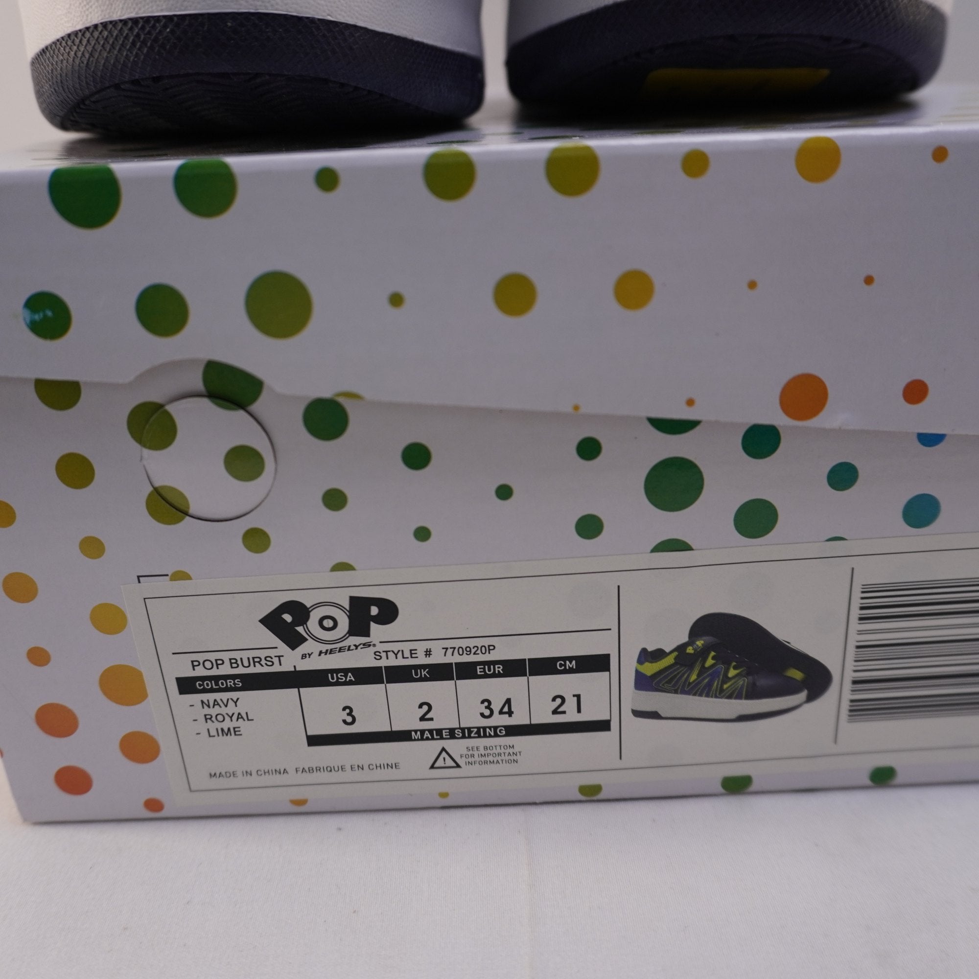 Zapatillas Hellys Pop para Hombre Usadas - Azul, Talla 34