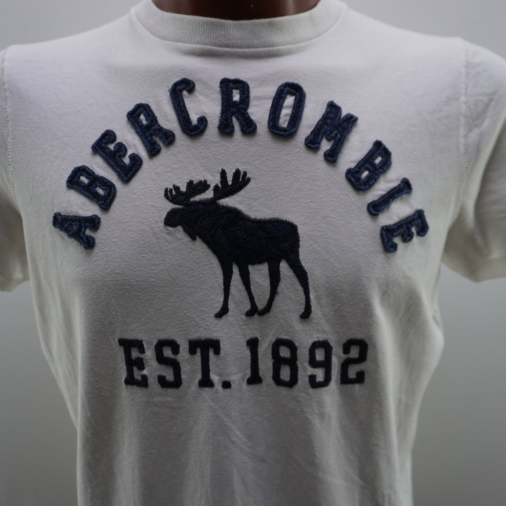 Camiseta Abercrombie & Fitch para Hombre - Blanca, L (Usada en Muy Buen Estado)