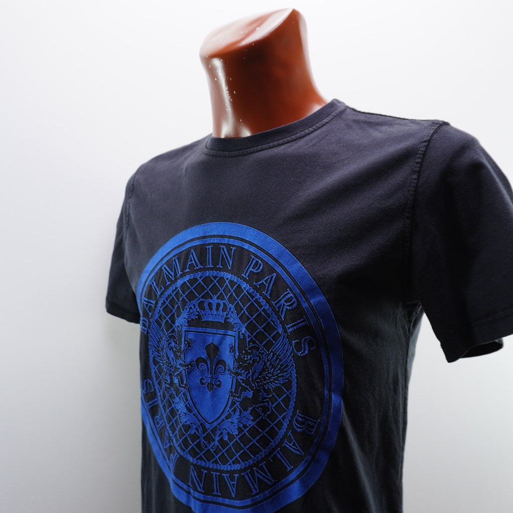 Camiseta de Manga Corta Balmain para Hombre Usada - Negra, M