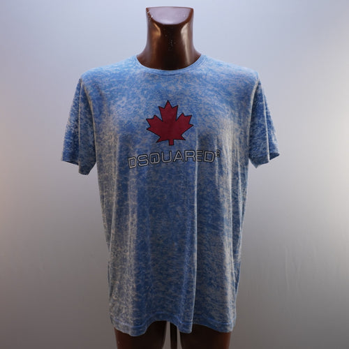 Camiseta de Manga Corta Dsquared2 para Hombre Usada - Azul, XXL