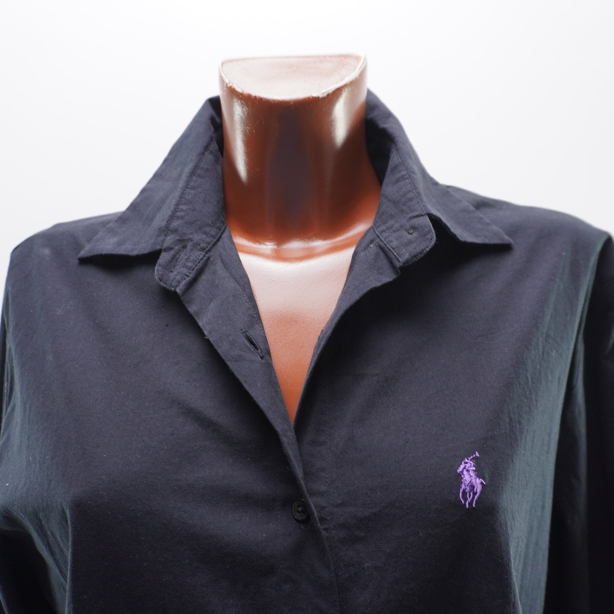 Camisa de Vestir Ralph Lauren para Mujer Usada - Negra, XXXL