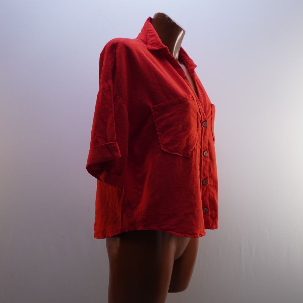 Camisa Henley Zara para Mujer Usada - Roja, M
