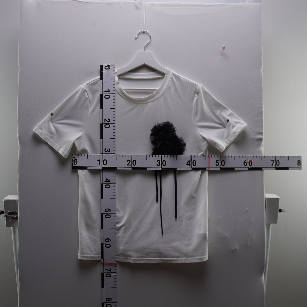 Camiseta de Manga Corta Italian Style para Mujer Usada - Blanca, S
