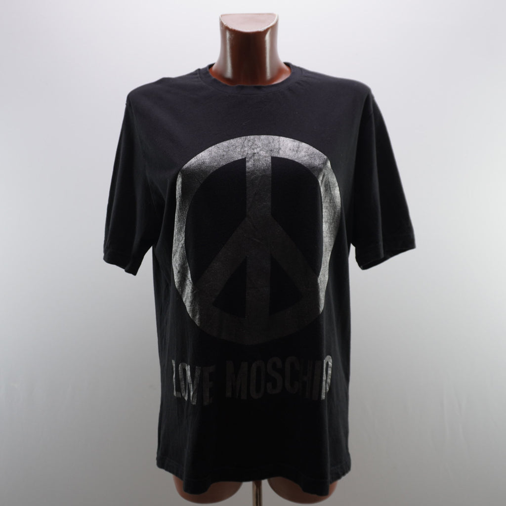 Camiseta de Manga Corta Moschino para Mujer - Negro, XL, Usada en Muy Buen Estado