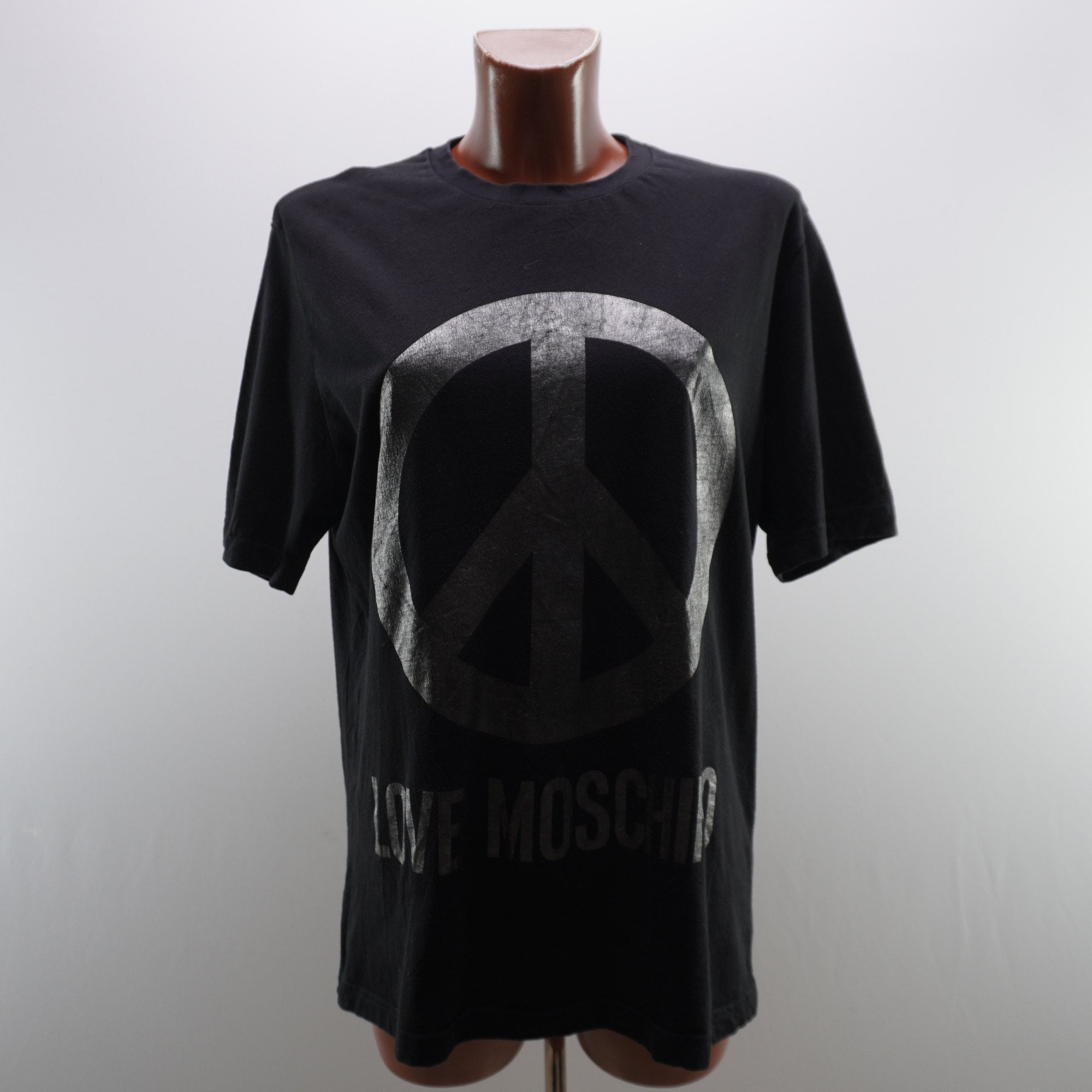 Camiseta de Manga Corta Moschino para Mujer - Negro, XL, Usada en Muy Buen Estado