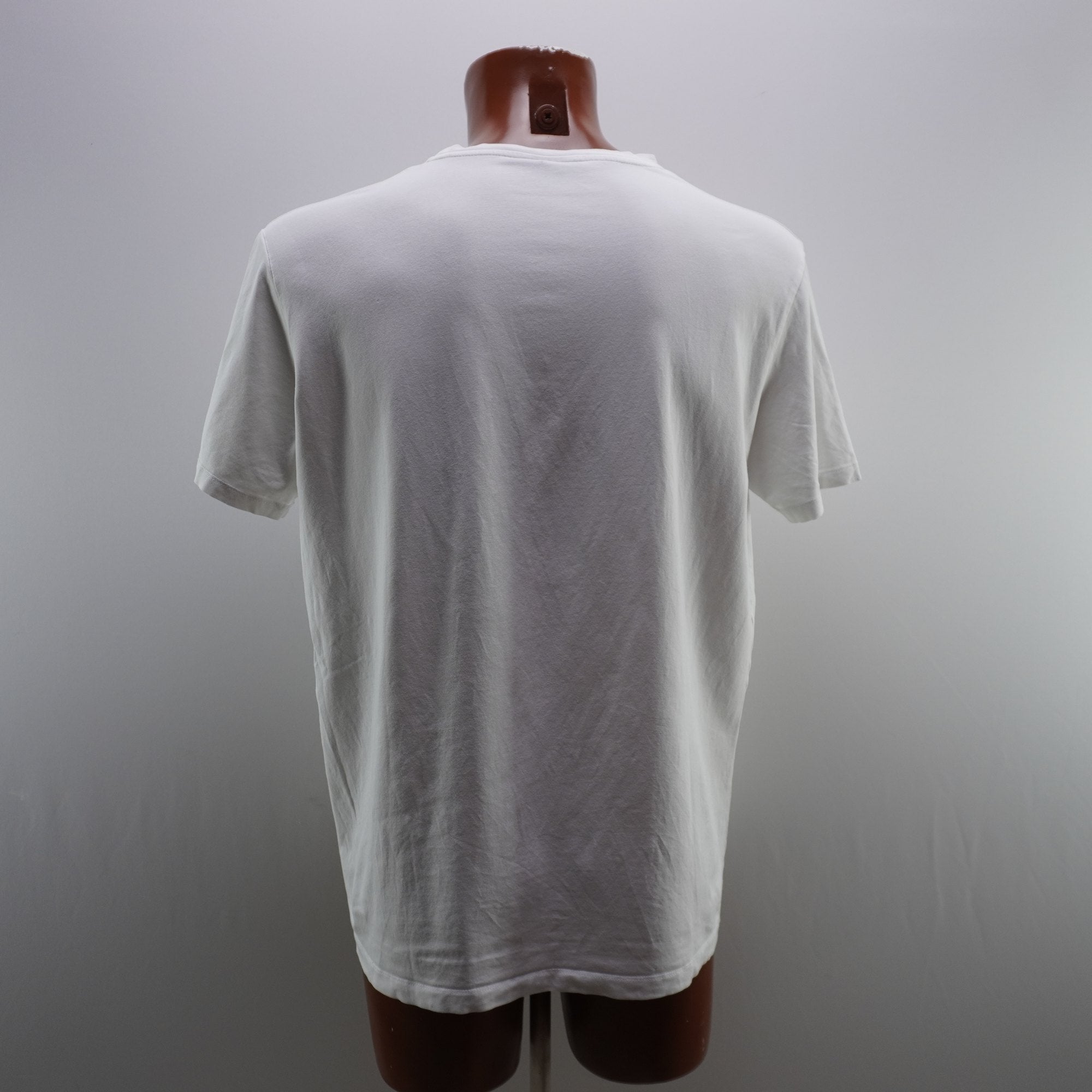 Camiseta de Manga Corta Karl Lagerfeld para Hombre - Blanco, XXL, Usada en Muy Buen Estado