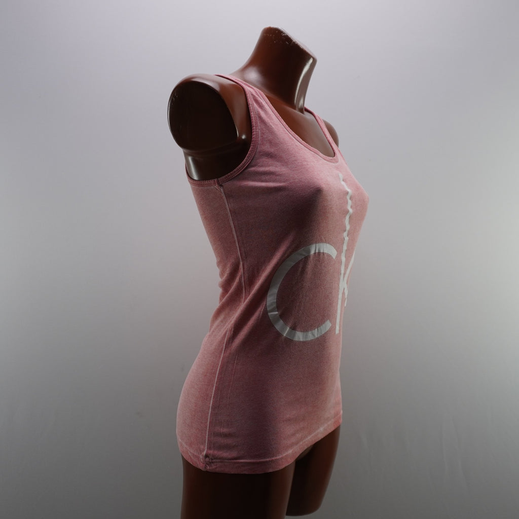 Camiseta de Manga Corta Calvin Klein para Mujer Usada - Rosa, XS