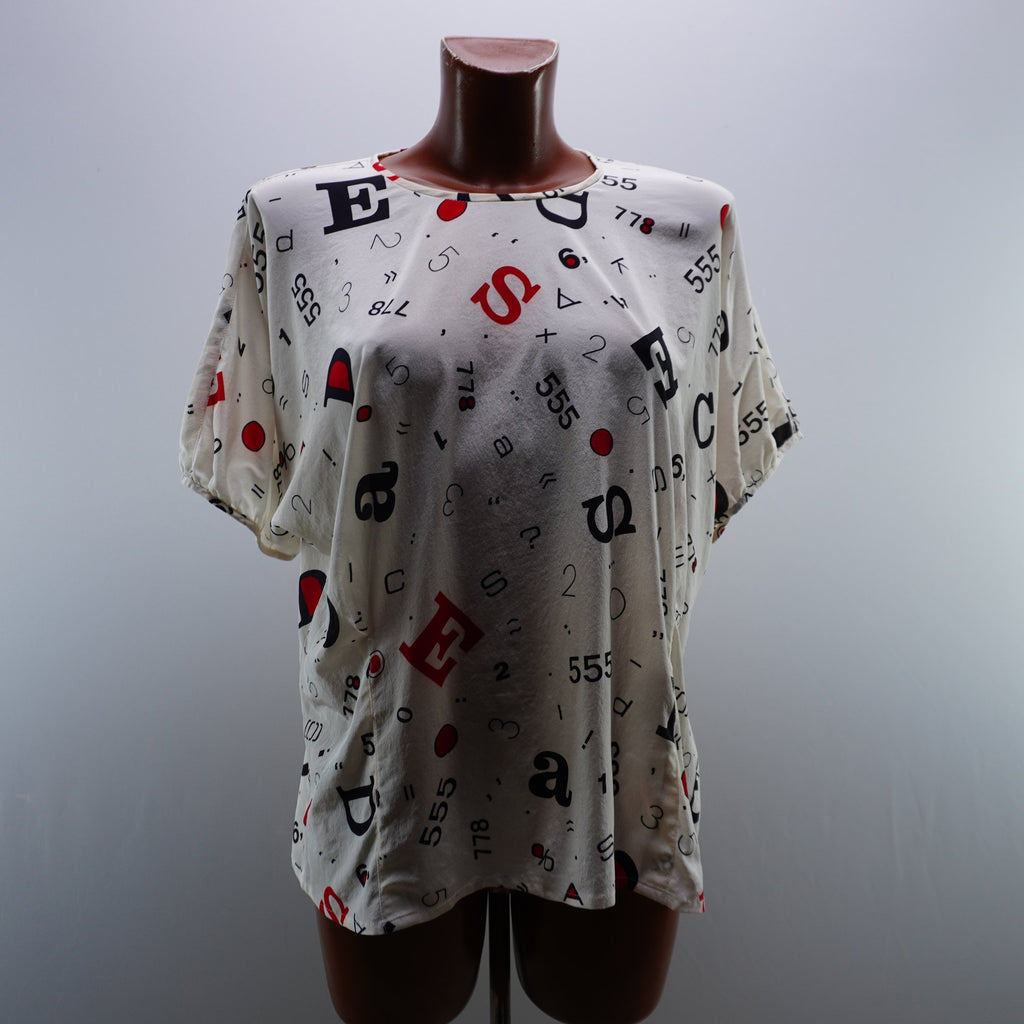 Camiseta de Manga Corta Escada para Mujer Usada - Blanco, L